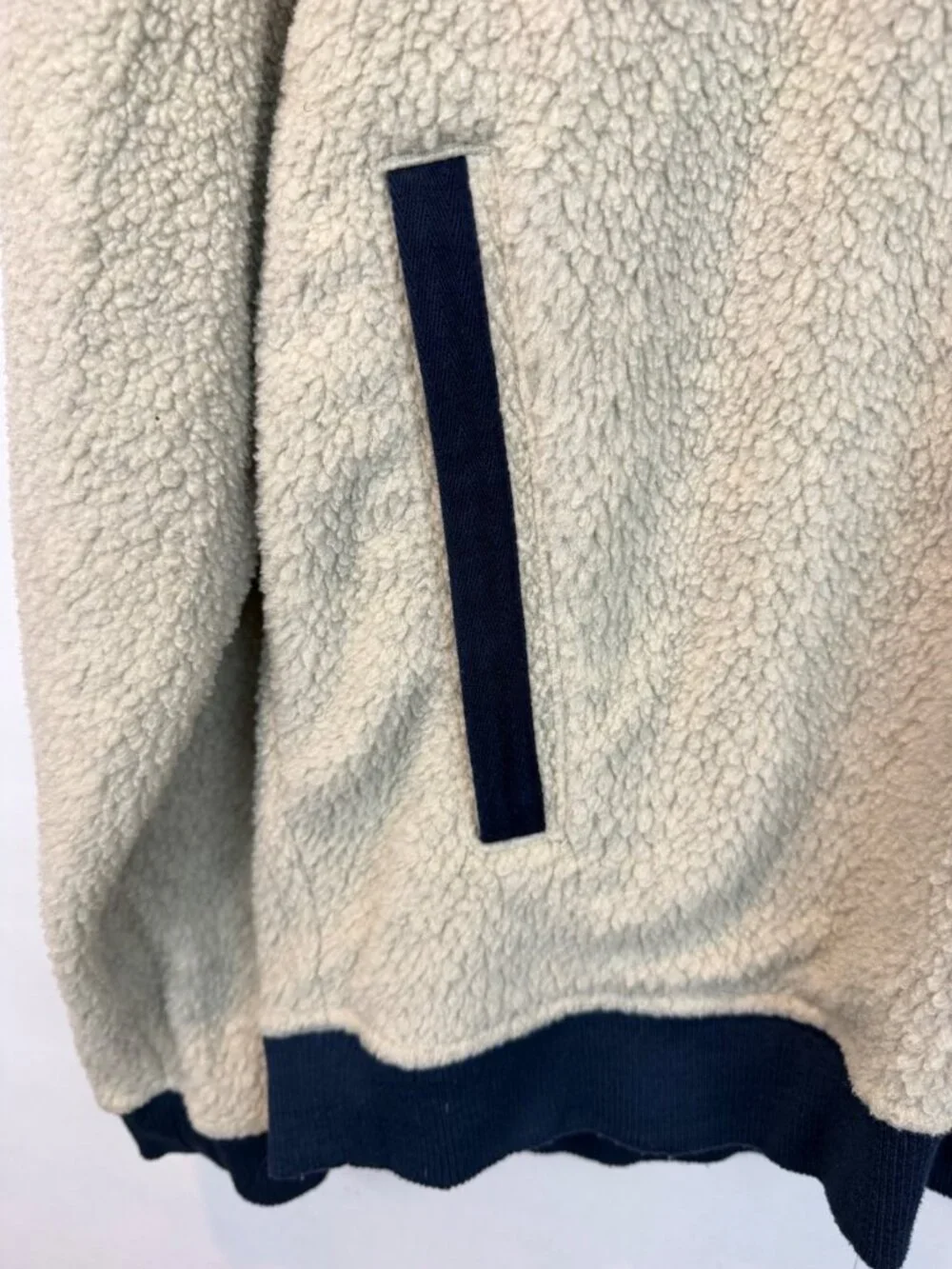 Patagonia Men's Shearling Button Pullover Sweatshirt Size Large Oatmeal Heather